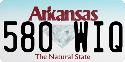 AR license plate 580WIQ