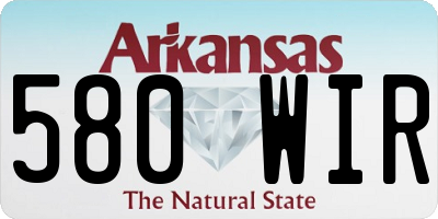 AR license plate 580WIR