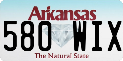 AR license plate 580WIX