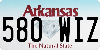 AR license plate 580WIZ