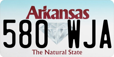 AR license plate 580WJA