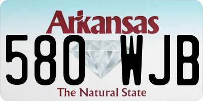 AR license plate 580WJB