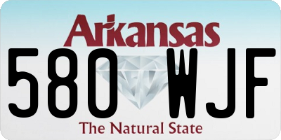 AR license plate 580WJF