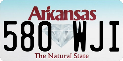 AR license plate 580WJI