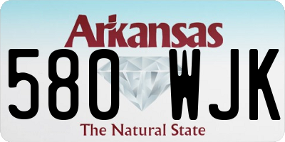 AR license plate 580WJK