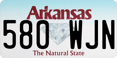 AR license plate 580WJN