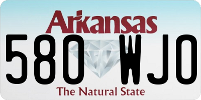 AR license plate 580WJO