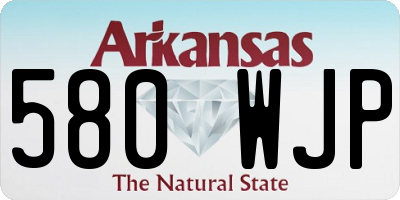 AR license plate 580WJP