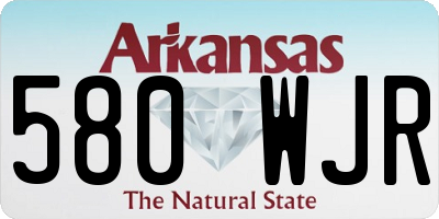 AR license plate 580WJR
