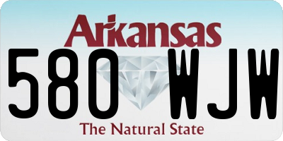 AR license plate 580WJW