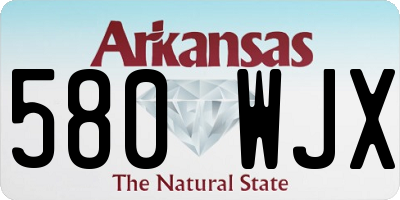 AR license plate 580WJX