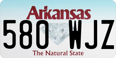 AR license plate 580WJZ