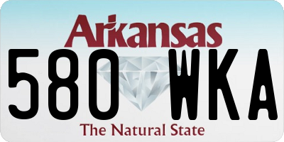 AR license plate 580WKA