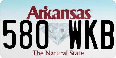 AR license plate 580WKB
