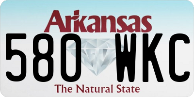 AR license plate 580WKC
