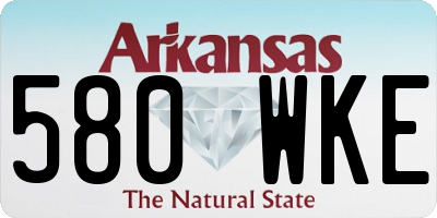 AR license plate 580WKE