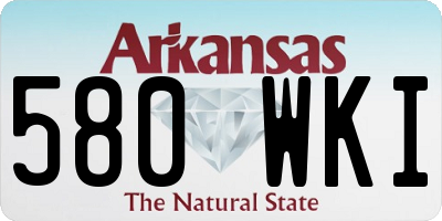 AR license plate 580WKI
