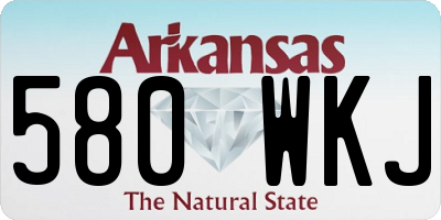 AR license plate 580WKJ