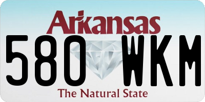 AR license plate 580WKM
