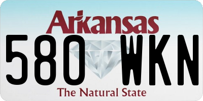 AR license plate 580WKN