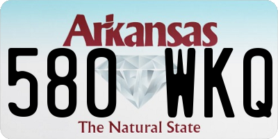 AR license plate 580WKQ