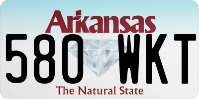 AR license plate 580WKT