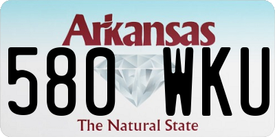 AR license plate 580WKU