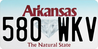 AR license plate 580WKV