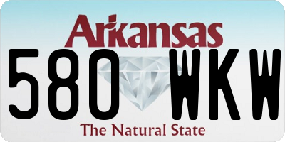 AR license plate 580WKW