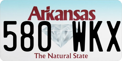 AR license plate 580WKX