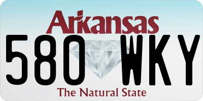 AR license plate 580WKY