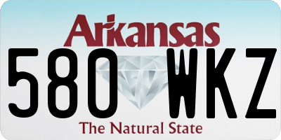 AR license plate 580WKZ