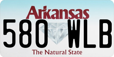 AR license plate 580WLB