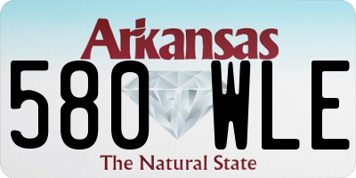 AR license plate 580WLE
