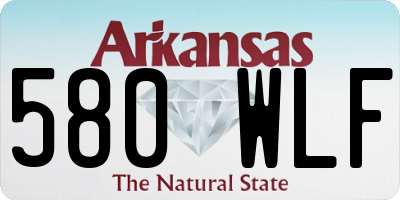 AR license plate 580WLF