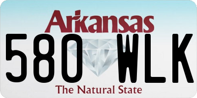 AR license plate 580WLK