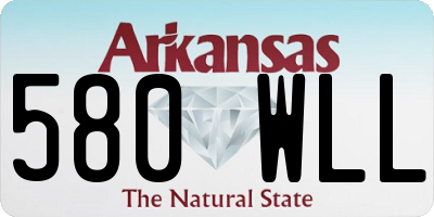 AR license plate 580WLL