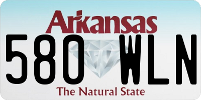 AR license plate 580WLN