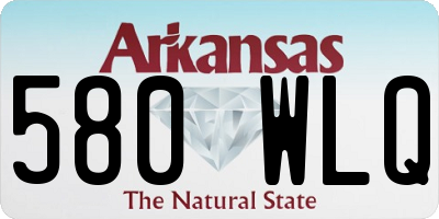 AR license plate 580WLQ