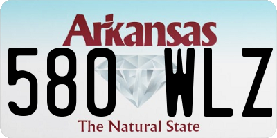 AR license plate 580WLZ