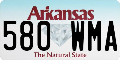 AR license plate 580WMA