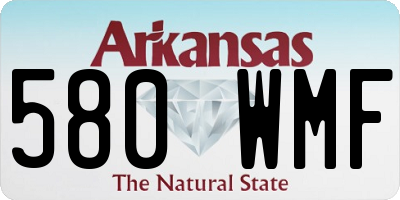 AR license plate 580WMF