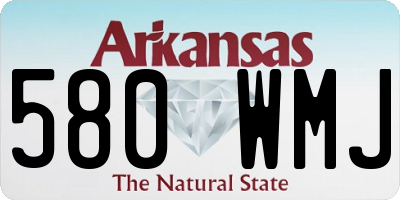 AR license plate 580WMJ