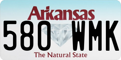 AR license plate 580WMK