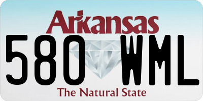AR license plate 580WML