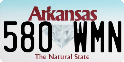 AR license plate 580WMN