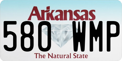 AR license plate 580WMP