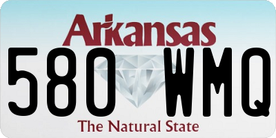 AR license plate 580WMQ