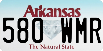 AR license plate 580WMR