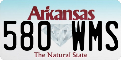 AR license plate 580WMS